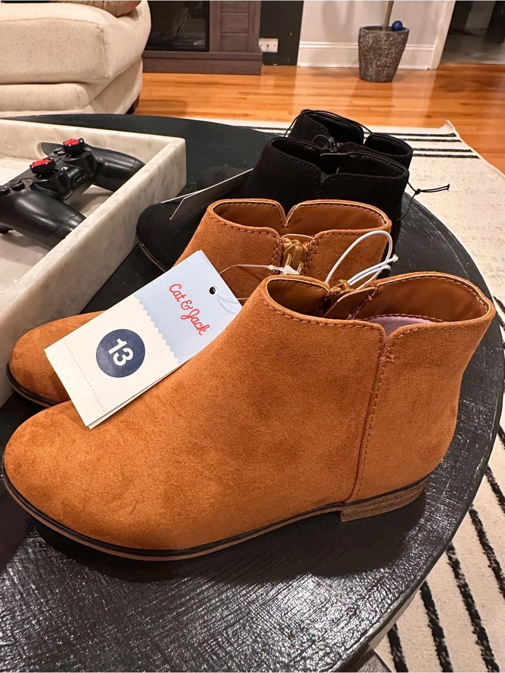 Girl’s Suede Ankle Boot in Tan